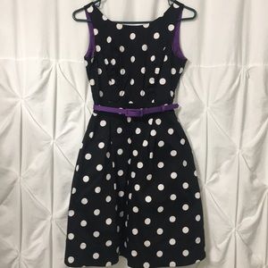 Black/white polka dot dress!